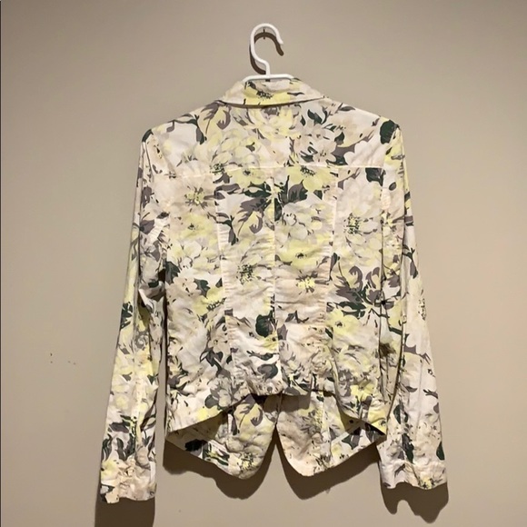 Free People “Olivia” Floral Linen Blazer - Women’s Size 6 - Picture 3 of 14